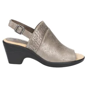Easy Street Womens Carolina Cut Out Slingback Casual Sandals Casual Mid Heel 2-3" - Grey