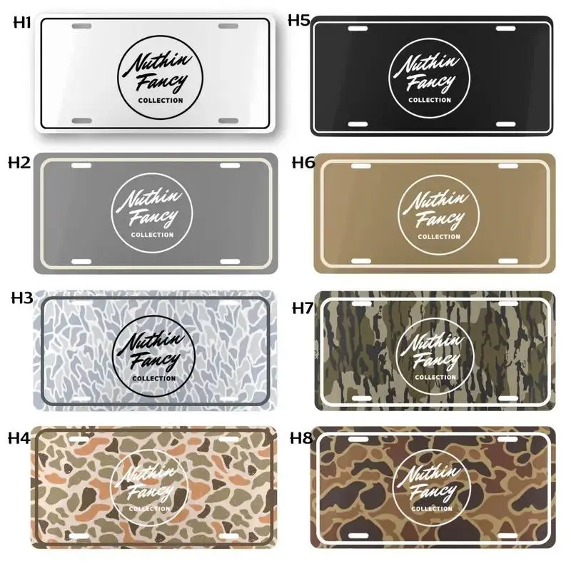 Camo Nuthin Fancy License Plate - Custom Camouflage Design for Car & Truck - Unique Vanity Plate for Outdoor Enthusiasts, Hunters & Nature Lovers - Durable & Stylish