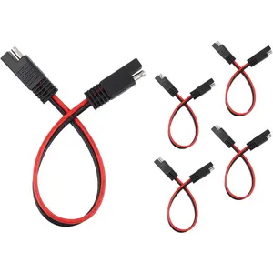 5PCS Connectors Quick Disconnect Wire Harness,2 Pin Plug with 14 Gauge Wire,Universal 13inch 12V Battery Connector Accessories For Most Cars,Motorcycles,Boats (14 Gauge)