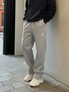 Men's Street Style Casual Sports Pants, Athleisure Pants, Lightweight Sweatpants, Adjustable Zipper Cuff Design, Elastic Waist with Drawstring, Ideal for Daily Wear, Running, Gym, Breathable Activewear Bottoms