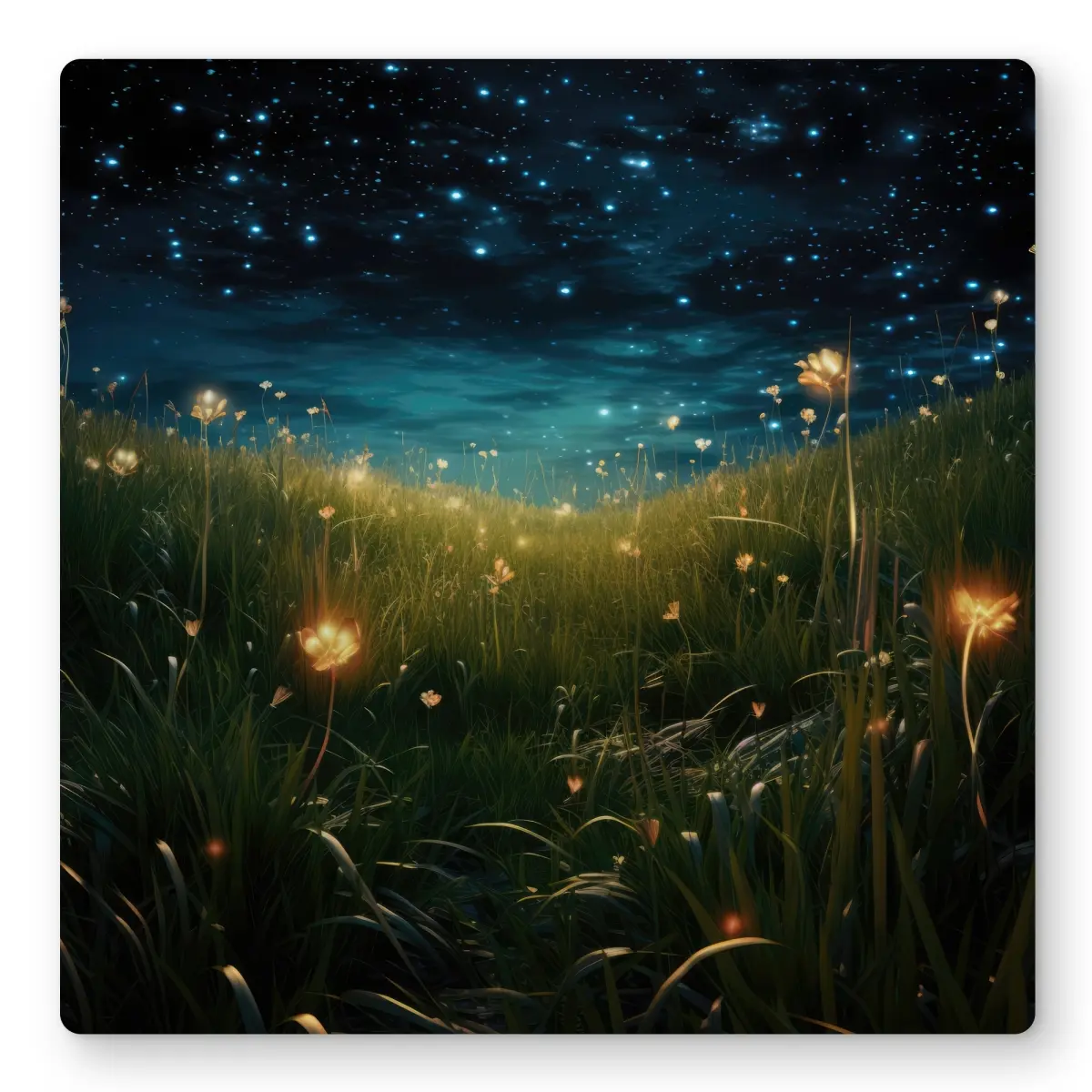 MWW C1MP16168ECC7C 16x16 in. Black Metal Print Wall Art, Celestial Motif & Constellation Prints, The Night Sky Design for Home Decor, Celestial Motif Prints