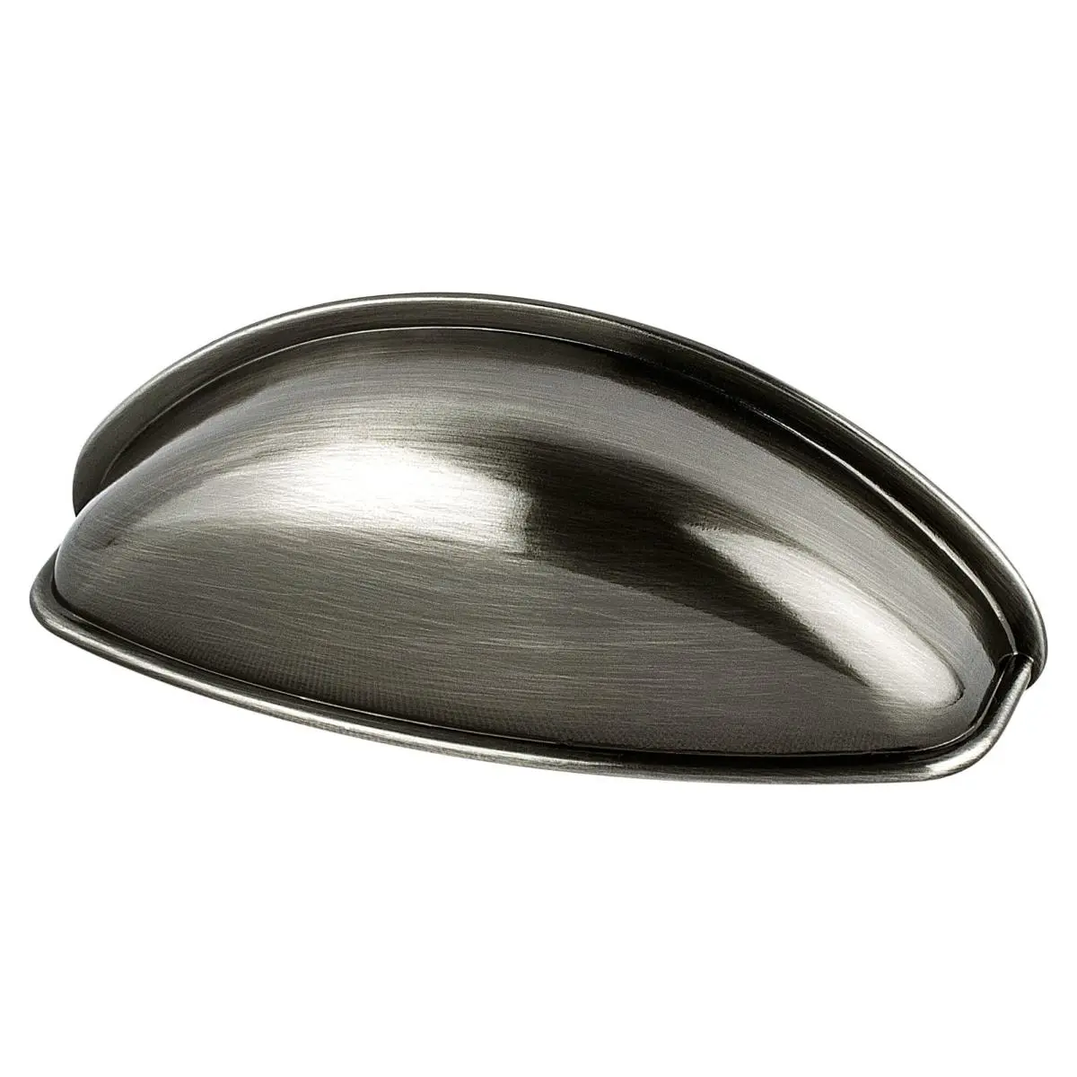 64 mm CC Euro Moderno Cup Pull with Brushed Black Nickel Finish, 1-1/8 in. (28.6 mm) & 15/16 in. Sizing, Any Space Door Handles with European Flair