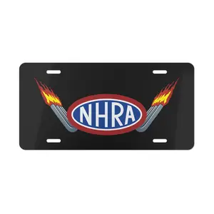 NHRA License Plate, Drag Racing Front Tag, Hot Rod Flame Design, Motorsports Car Accessory, Gift for Racing Fans