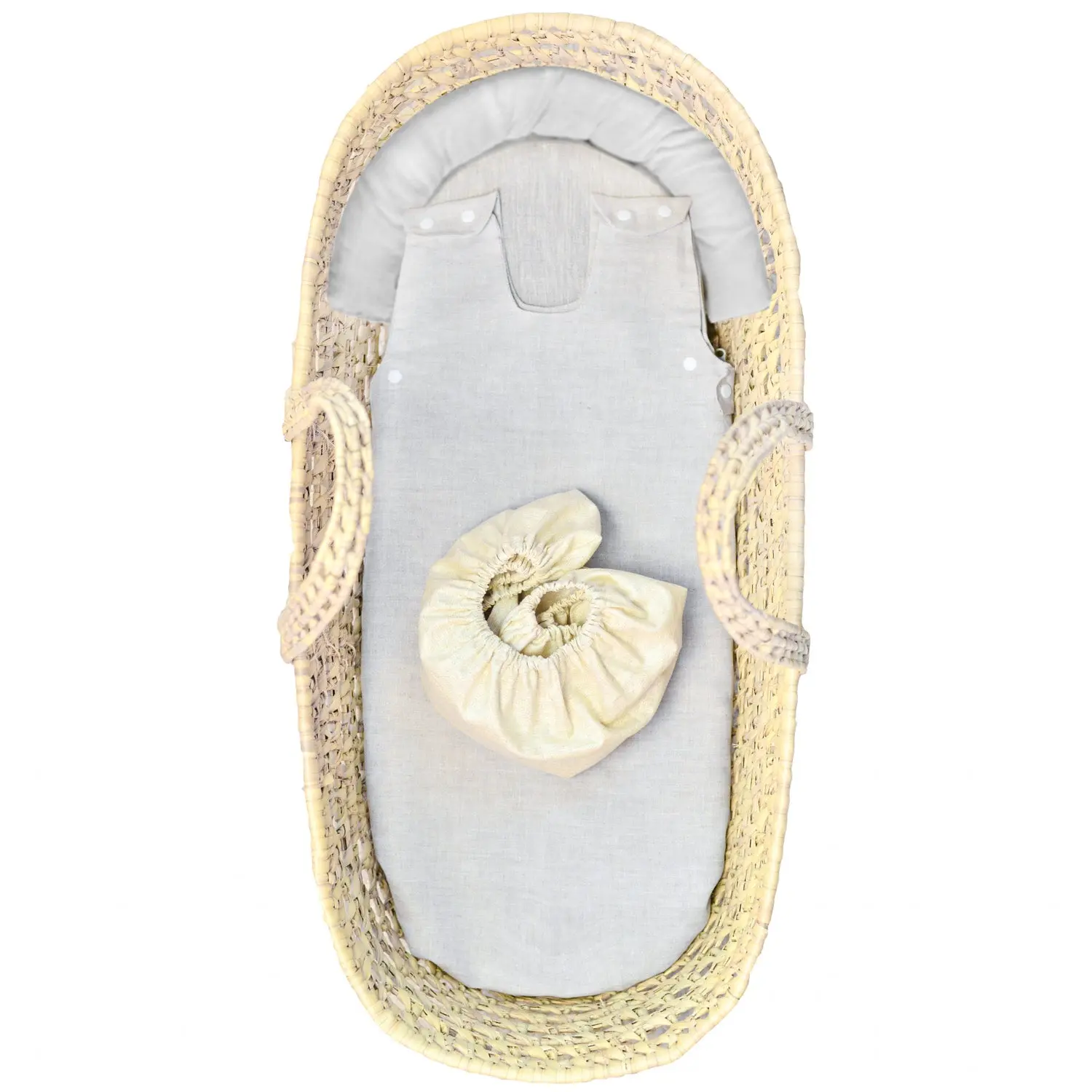 Organic Flax Baby Bassinet Mattress & Linen Bedding - END SIDS SET