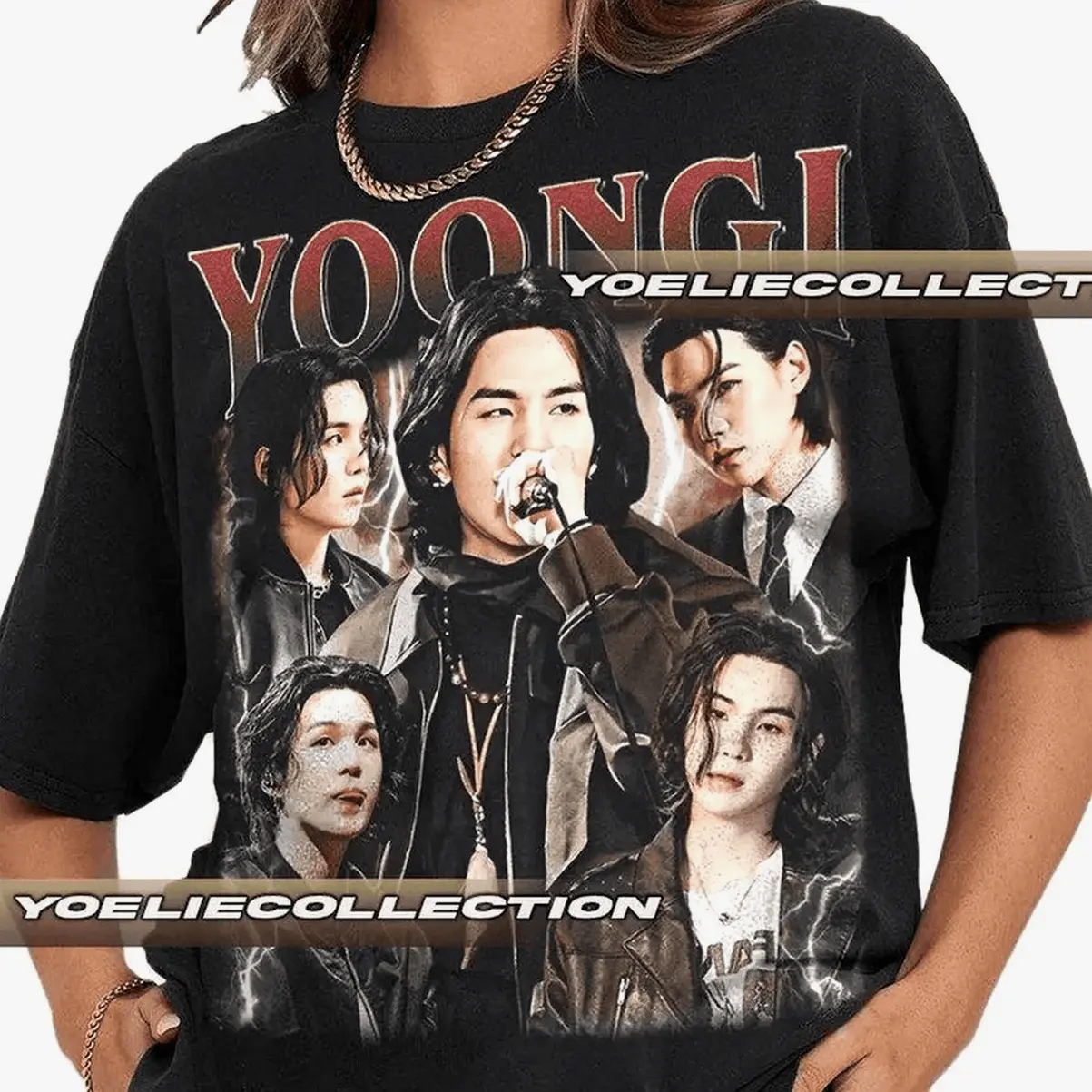 Women's Limited Yoongi Vintage Short-Sleeve Round Neck Fine Cotton T-Shirt - Light, Soft, Stretchy, Stylish Print Fabric Top, Unisex Fit, Office Wear, Gift Option, Fashion Basics, Casual, Business, Digital Print, Shortsleeve, Tee, Streetwear, Lady, Athlei