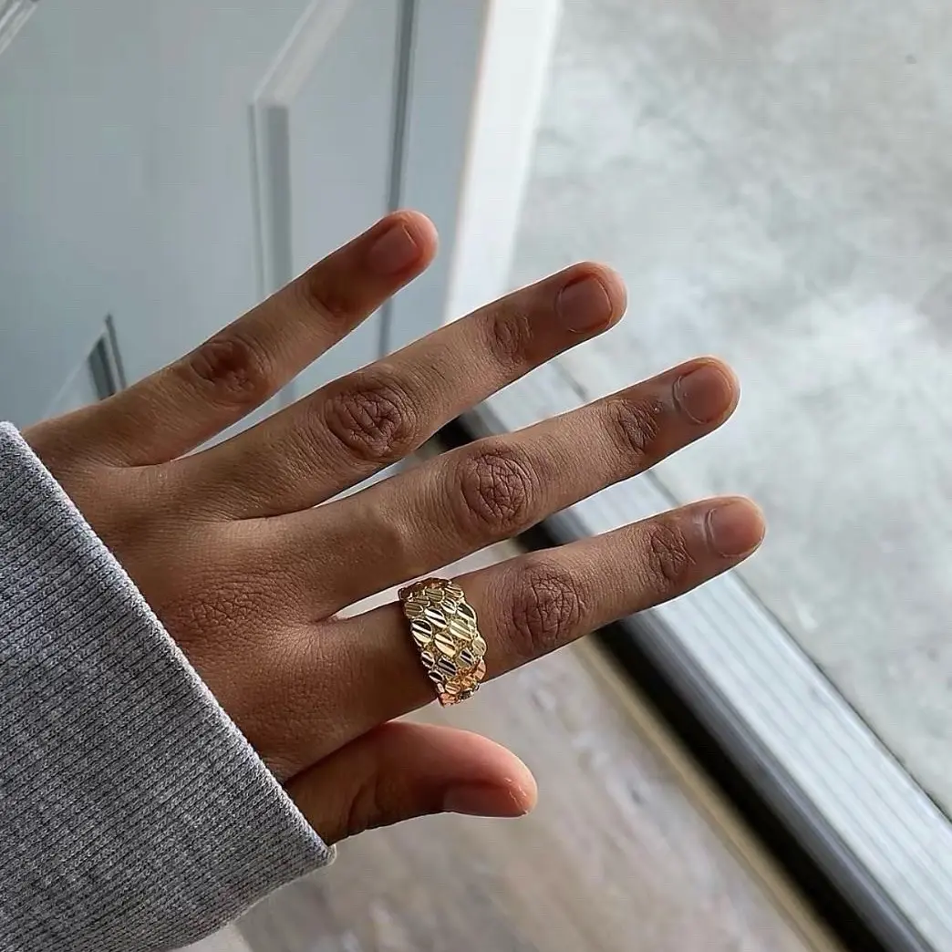 Diamond Cut Nugget Ring