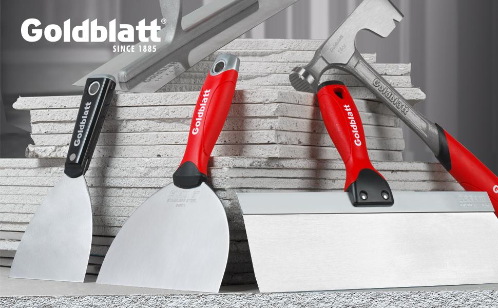 #backtoschool Goldblatt Drywall Hand Tool Kit - 14 in 1, 6 Pieces Stainless Steel Joint Knife, Taping Knives, Paniter Scraper, Mud Pan