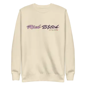 "Rich B$tch" Unisex Cotton Blend Crewneck Pullover Sweatshirt Long Sleeve Fleece