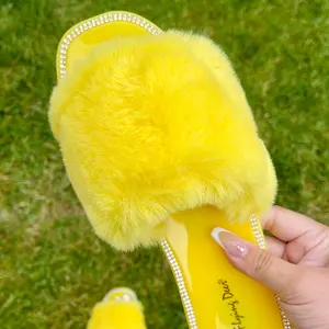 Regina Fuzzy Faux Fur Jelly Sandals Open Toe