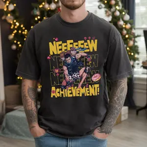 Shirt: New Achievement, Donut and Carl Tee, Dungeon Crawler Carl T-shirt, Gift for Crawlers, Book Series Fan Merchandise