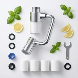 Rotatable Faucet Aerator Extension Cartridges 1440° Reduce Chlorine for Bathroom Kitchen Skin Face Eye Wash 2-Mode Swivel Aerator for Enhanced Washing Experience Thanksgiving decor Black Friday Cyber Monday Christmas gifts