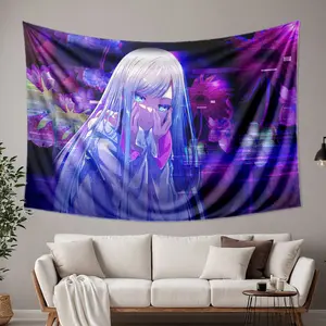 Yoisaiki Kanade series of high definition digital printing tapestries, holiday decoration, room decoration, anime tapestries, bright colors, hanging decoration, decorative tapestries, collectibles, anime fans