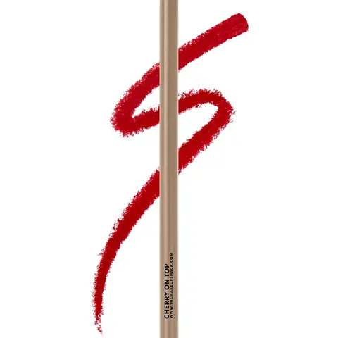 The Makeup Shack Cherry on Top Wooden Lip Liner - Red Lip Color with Matte Finish - Ideal for Makeup Use