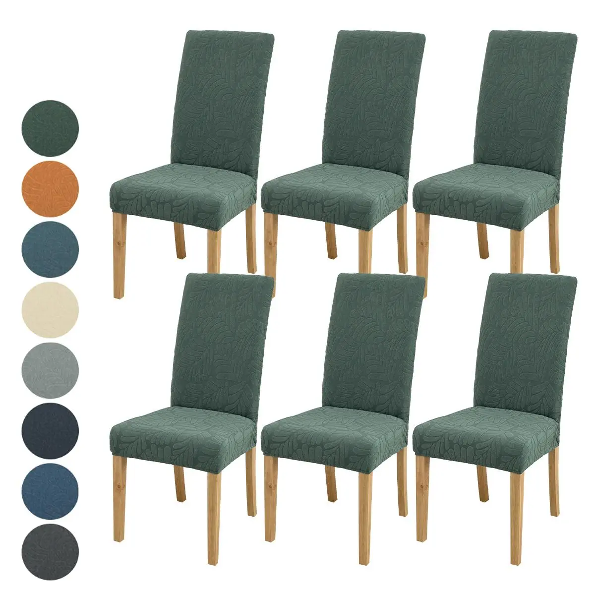 Solid Color Jacquard Chair Cover, Chair Covers For Dining Chairs, 1/4/6 Counts Modern Simple Chair Slipcover, Parson Chair Slipcovers, Chair Protector for Home Dining Room Decor