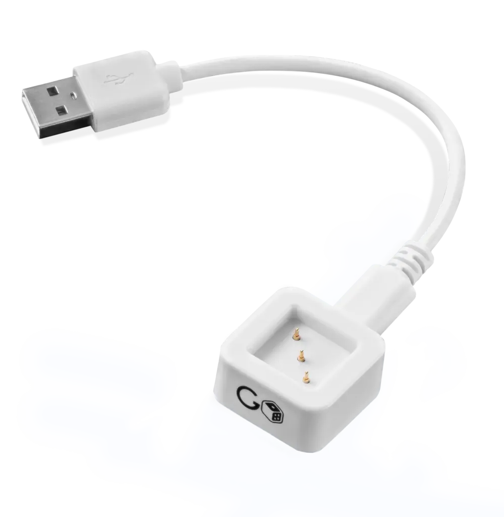 GoDice Original USB Charger – Official Customized USB Charging Cable for GoDice Smart Dice Charges Each Die in 10 Seconds with High-Tech Stylish Design 20cm Length