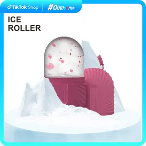 Christmas and Halloween gifts, Outdoorfun Ice Roller for Facial and Eye Massaging Refillable Ice Cube Mold Block for Skin Care and Reducing Swelling