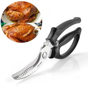 Stainless Steel Kitchen Scissors, Kitchen Shears, Strong Chicken Bone Cutting Scissors, Sharp Household Scissors for Easy Food Preparation