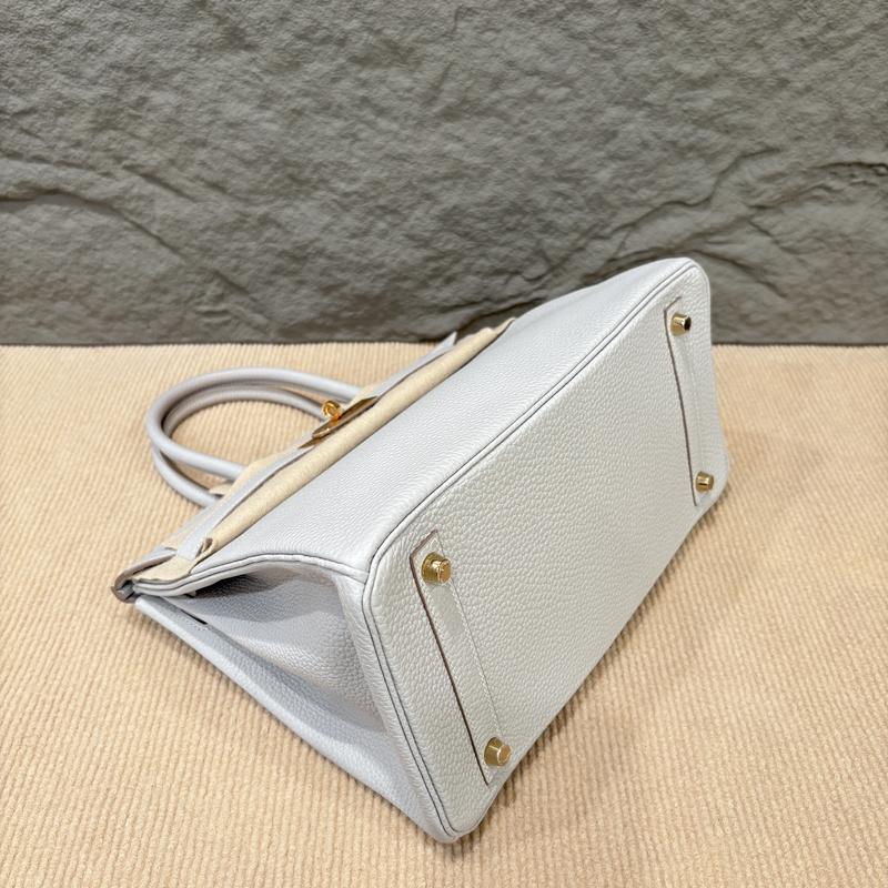 Pre-owned HERMÈS Leather tote bags Hermes Birkin 30 Togo 80 Pearl Grey (zbbb0918a9)