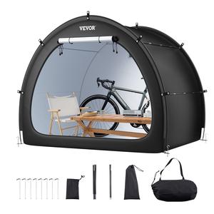 VEVOR Bike Storage Tent, 4 to 5 Bikes, Outdoor Spacious Bike Storage Tent with Ventilated Window, Waterproof Fan-Shaped Bike Tent with High Strength Fiberglass & Dual Zippers, Fit for Bicycle
