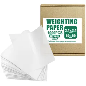 Cellulose Sample Weighing Paper Sheet Nitrogen Free,Non-Absorbing,High-Gloss for Lab Analytical Balance Sample Transfer