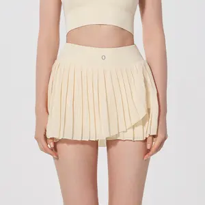 Fitness yoga skirt, high-waisted, slimming, anti-glare, tennis, golf, running, sports short skirt for women