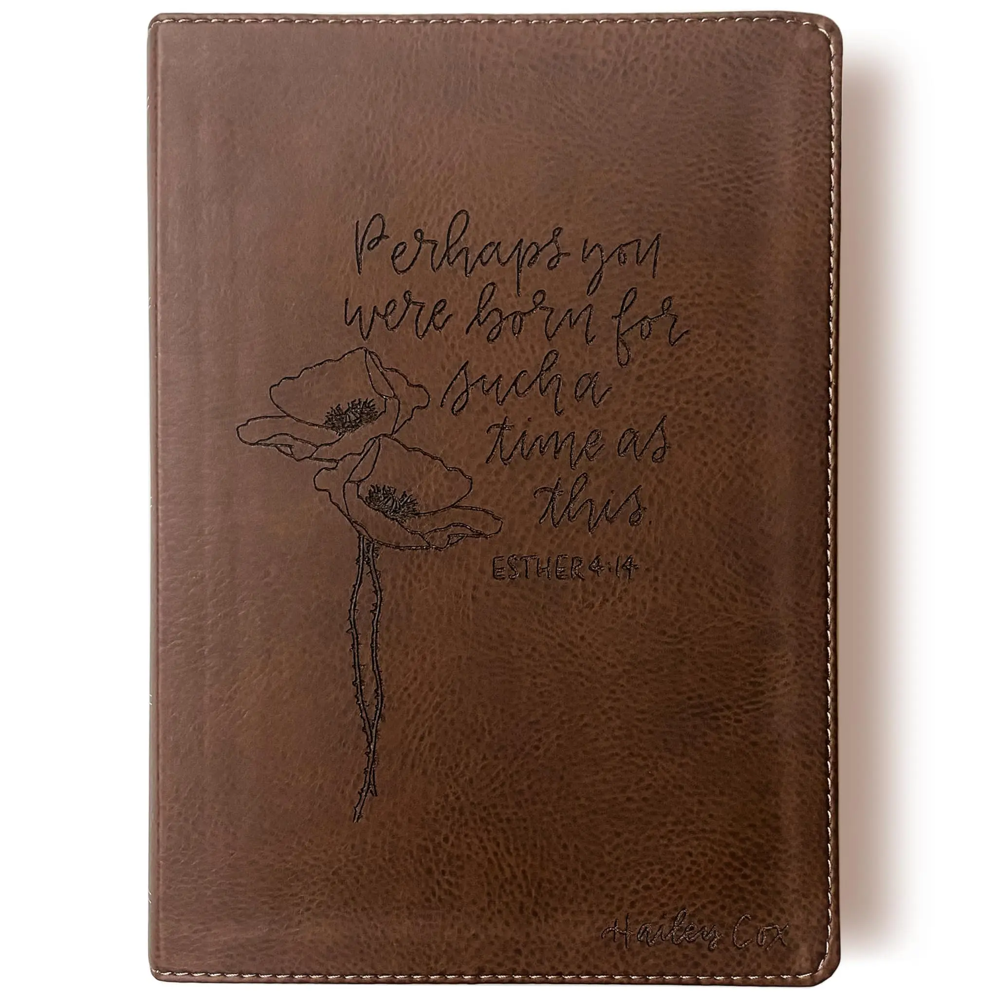 Personalized NKJV Wide Margin Bible - You Were Made for Such a Time as This - Hand Lettered and Engraved