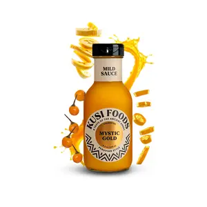 Kusi Foods Mystic Gold Peruvian Mild Sauce - Sweet and Spicy ají amarillo, Ají charapita, Island Bananas