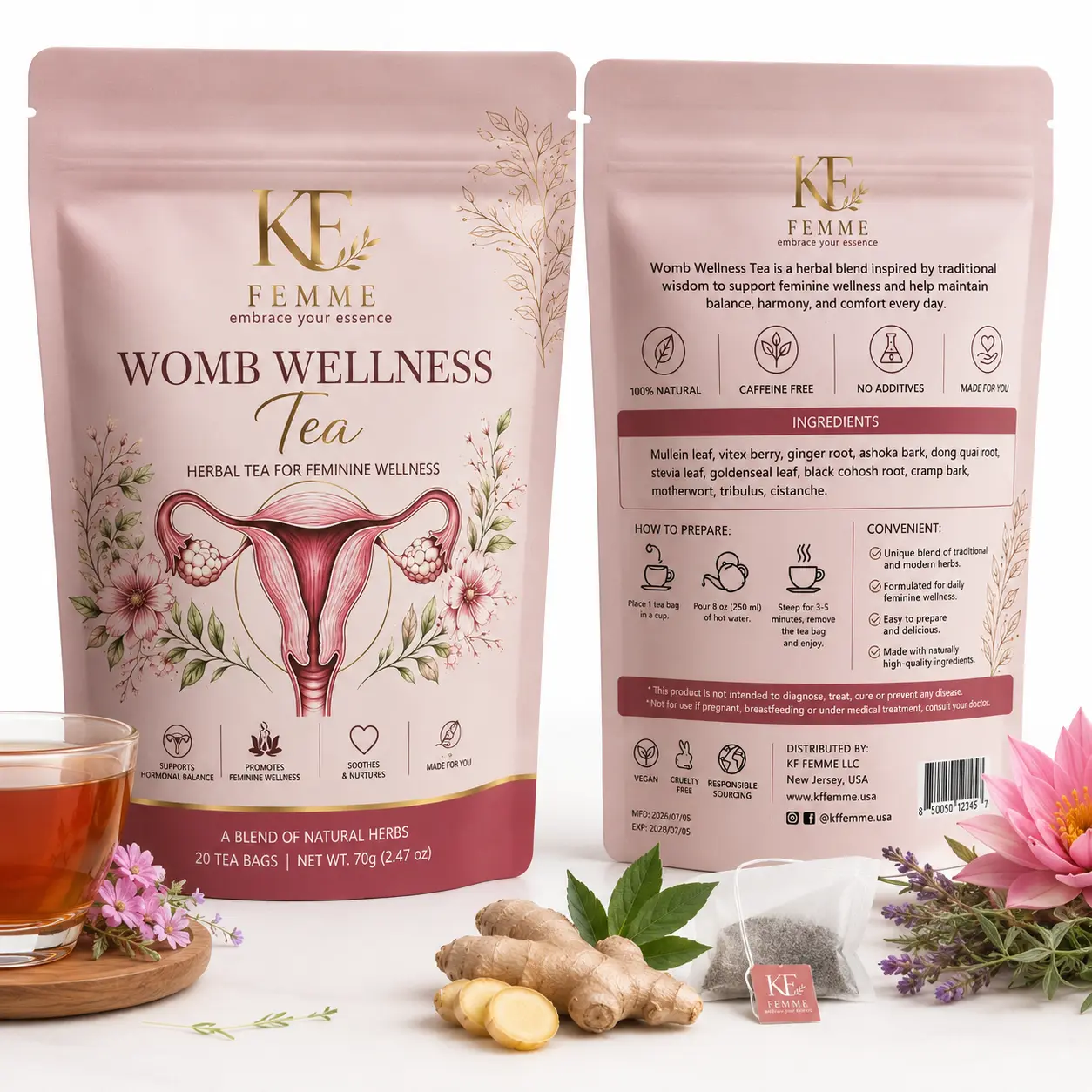 Kf Womb Wellness Tea for Women's Reproductive Support