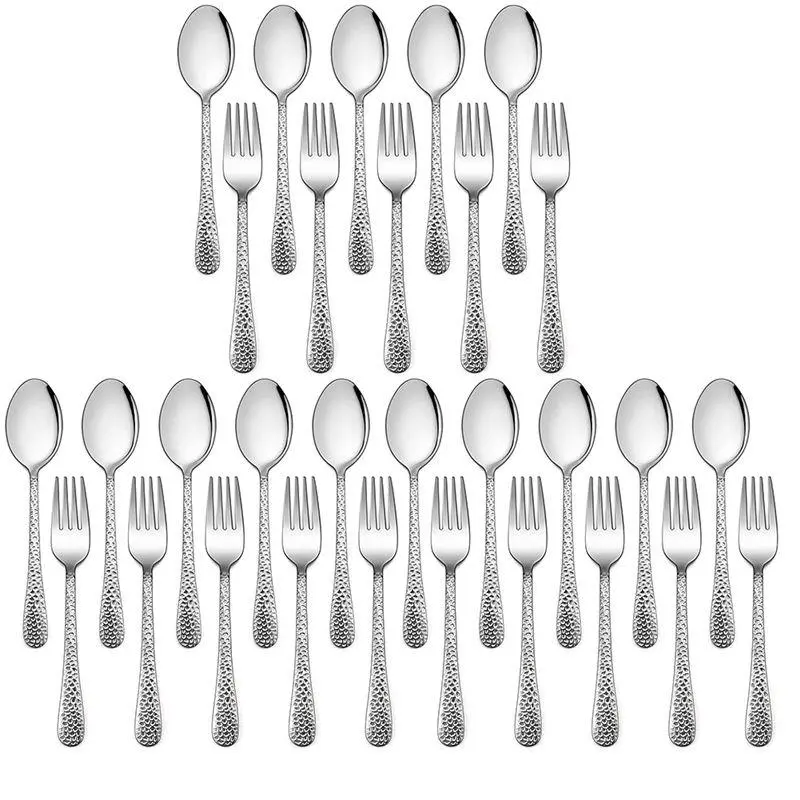 30 Pieces Kids Silverware Set Stainless Steel Toddler Utensils Flatware Set Toddler Silverware Spoons and Forks Set