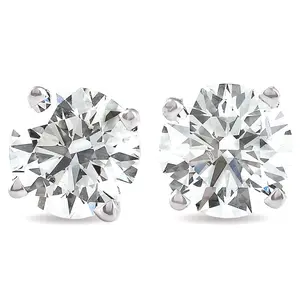 1 3/4ct Diamond Studs 14K White Gold