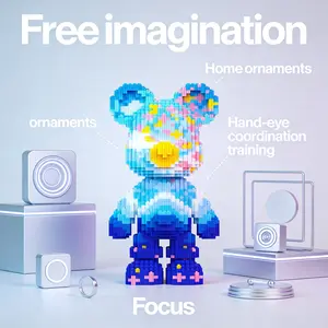 Star Sea Ocean Pattern Bear Series Building Blocks Model, 1688pcs, Original Authentic, New 2026 Size, Gift Idea, DIY Craft Decor