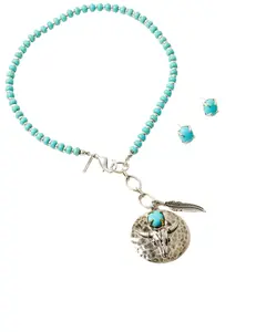 Shyanne Women's Americana Long Horn Pendant Jewelry Set 2 Piece - Sasp24st5-Tuq