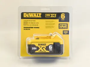 DEWALT 20V 6Ah Lithium XR Cordless Tool Battery, Rechargeable Power Tool Battery, Fast-Charging, Safe & Reliable Performance, Cordless Tool Batteries