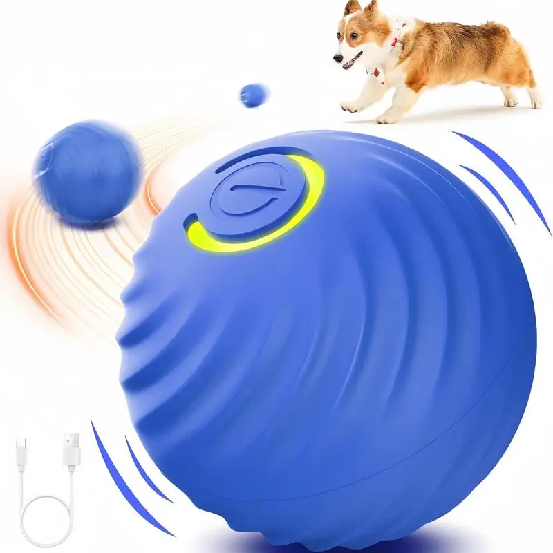 Automatic Rolling Ball Toy, 1 Box USB Rechargeable Electric Intelligent Interactive Pet Sports Toy, Indoor & Outdoor Pet Toys for Dogs & Cats,