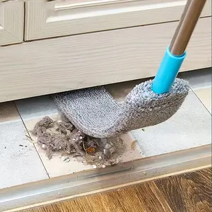Extendable Gap Dust Cleaner with Washable Microfiber Brush, Retractable Long Handle Duster for Cleaning Under Sofa Bed and Furniture Bottom, Flat Flexible Crevice Cleaning Tool for Tight Spaces, Durable Floor Duster for Bedroom Living Room, Home Helper