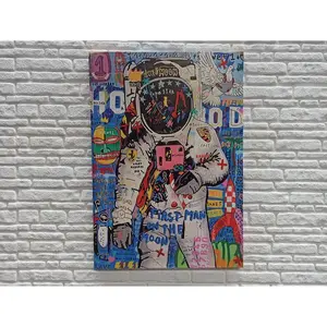 Banksy Astronaut Graffiti Canvas Poster - Unique Spaceman Wall Art For Astronaut Lovers - Gift-Worthy Decor