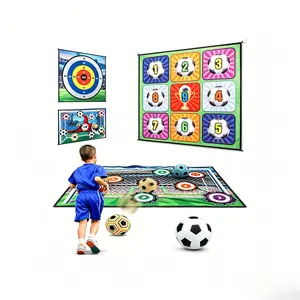 Velcro Shooting Football Toy, Wall Mounted Velvet Target Indoor Outdoor Silent Soccer Goal Set, Shooting Practice Sports Game Gift for Kids Boys & Men #summerwins