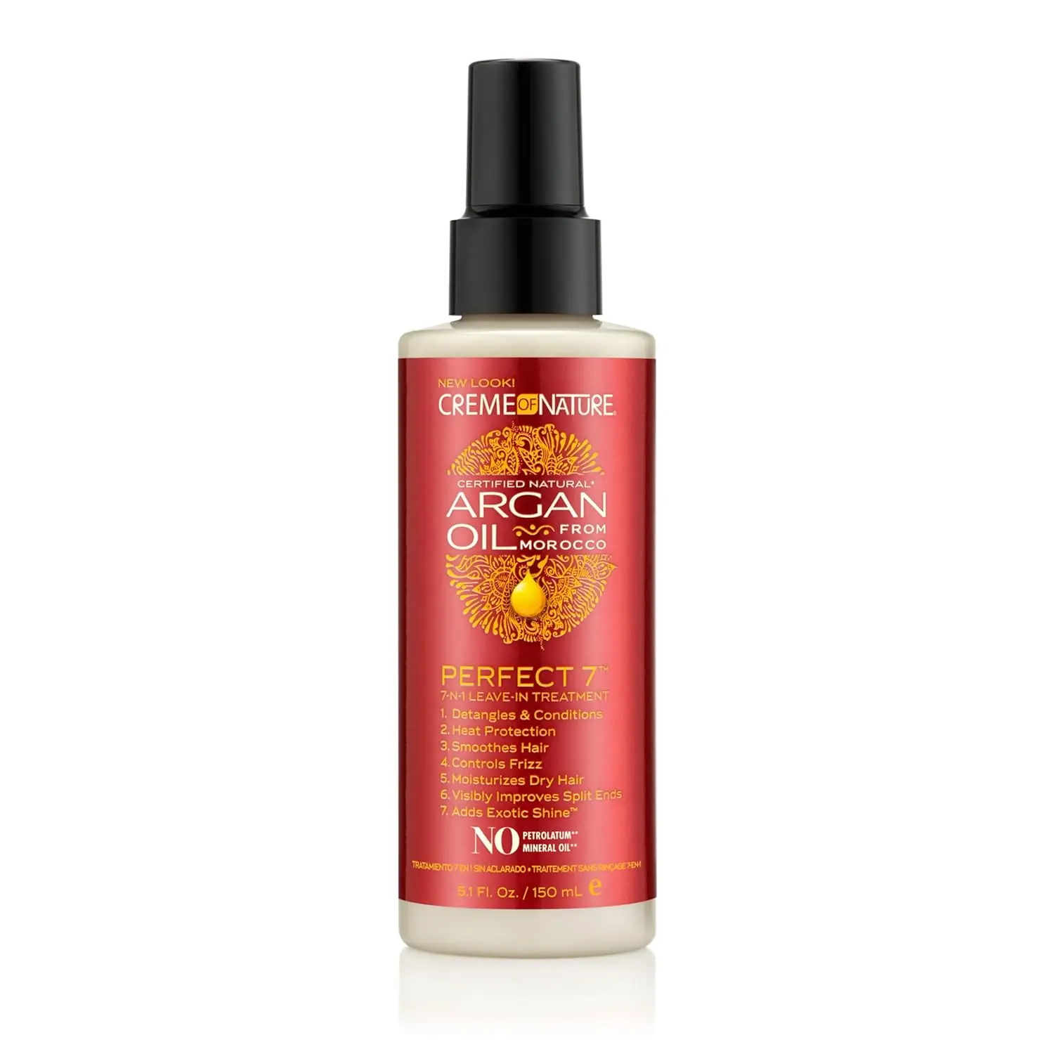 Creme of Nature Argan Oil from Morocco Perfect 7-in-1 Leave-in Treatment for Healthy Hair with Exotic Shine 5.1 Fl Oz