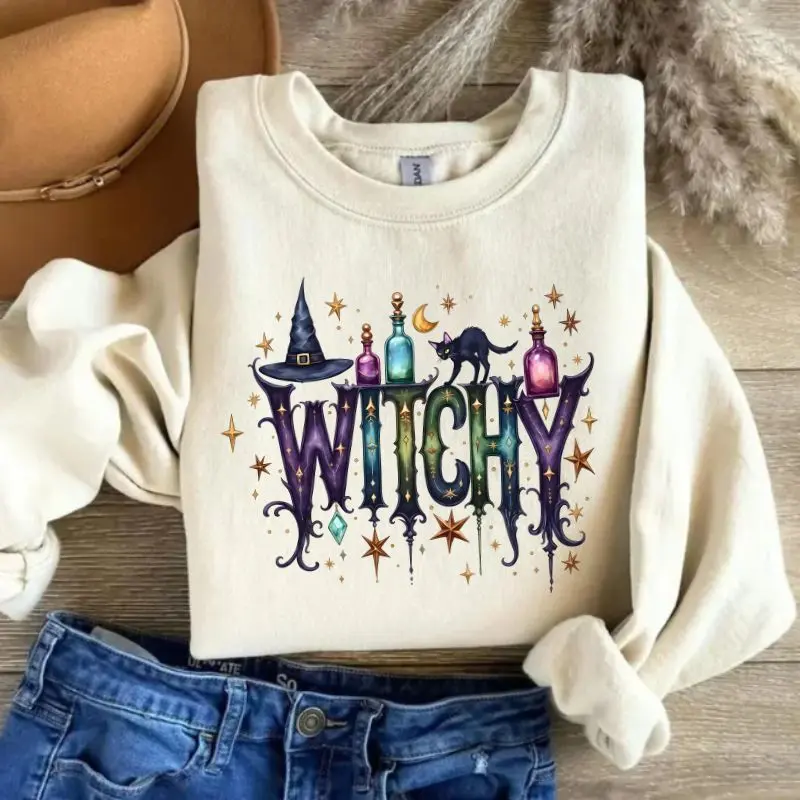 Halloween Witch Sweatshirt, Funny Witch Sweatshirt, Halloween Women Shirt, Witchy Vibes Sweatshirt, Witchy Things Shirt, Halloween Gift Gift for Women