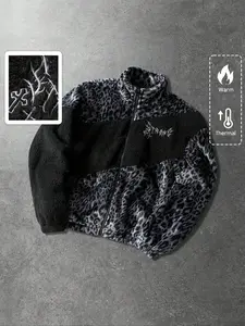 Men's Patchwork Zipper Jacket, Unique Subculture Style, Perfect for Small Culture Fashion, Trendy and Exclusive Design, Zip Up Jackets