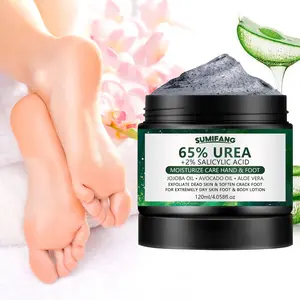 65% Urea Foot Exfoliating Cream with Salicylic Acid, Avocado Oil, Aloe Vera, Hemp Seed Oil, Moisturizing, Softens Dry Cracked Skin, Non-Greasy