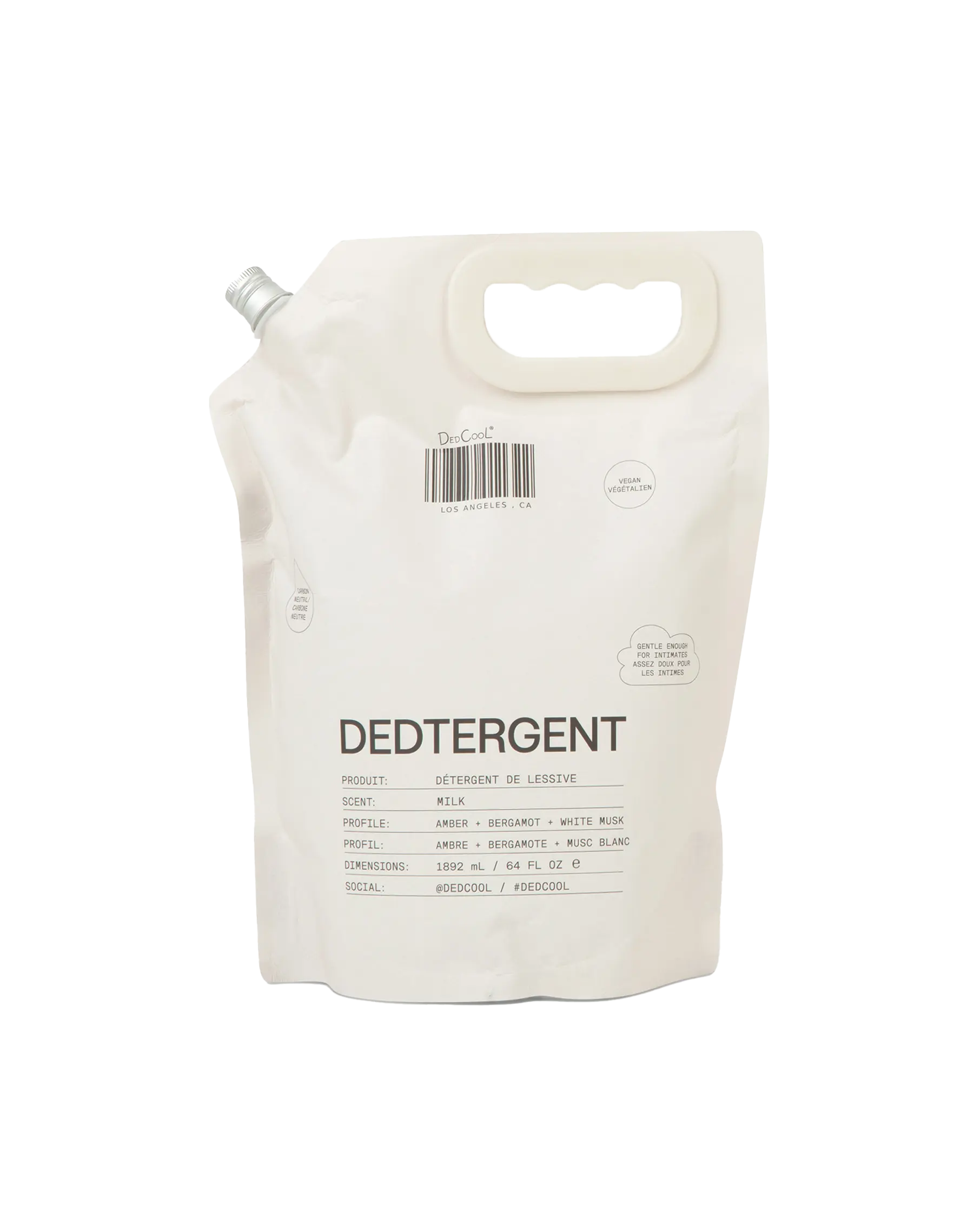 DedCool Dedtergent Liquid Laundry Detergent Refill in Milk | Natural & Multi-Purpose Luxury Detergent With Up to 120 Washes