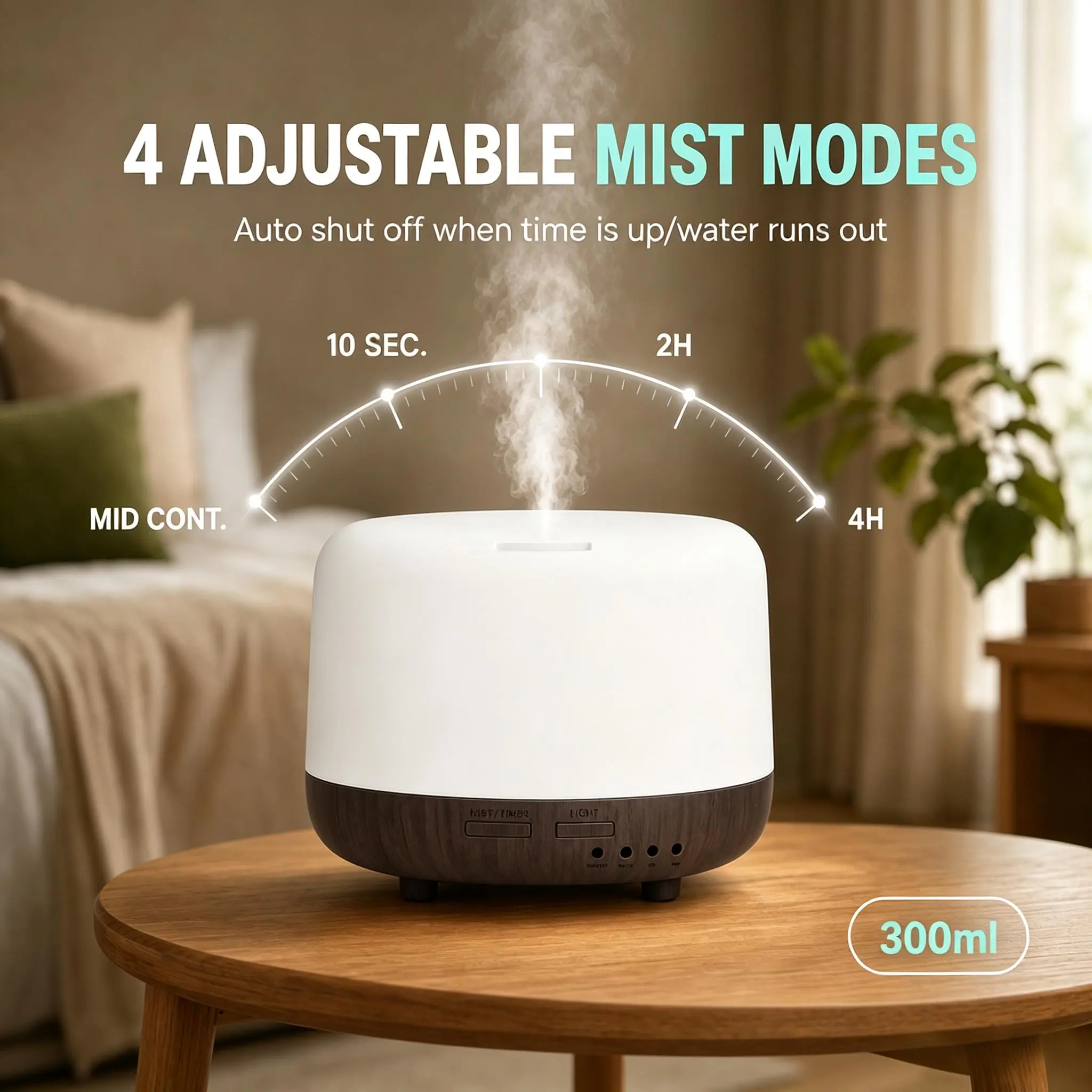 3 types of atomization modes + built-in timer | Portable diffuser, suitable for home, bedroom, studio and office | Includes 6/12/20 types of essential oils