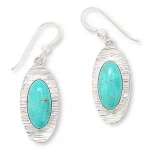 Mine Finds by Jay King Chilean Turquoise Sterling Silver Drop Earrings