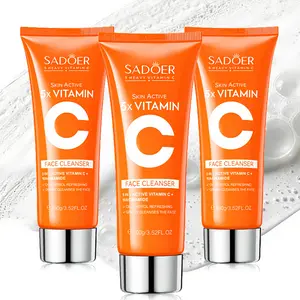 Facial Cleanser for Sebum Control & Repair 5X Vitamin C Face Wash with Niacinamide Gentle Cleaning Moisturizing 3.52 oz Daily Use Cleansing face care products