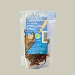 Whole Lake Smelt Air-Dried  - Single Ingredient Omega-3 Rich Wild-Caught Unprocessed Made in San Diego healthy dog treats
