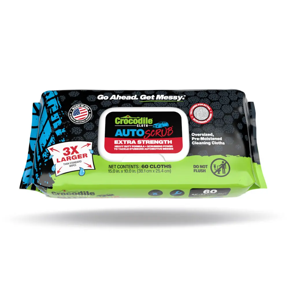 Crocodile Cloth AutoSCRUB (60-Count) Degreasing Cleaning Wipes Crocodile Cloth AutoSCRUB (60-Count) Degreasing Cleaning Wipes