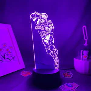 Apex Legends Mirage Holographic Trickster LED Lamp - Cartoon Night Light for Kids Bedroom Bedside Decor