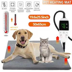 Dog Heating Pad,Pet Heating Pad for Cats Dogs-Cat Heating Pad-Heated Dogs Bed-Warming Pad for Whelping Boxwith Remote Control 12 Adjustable Temperature&Timer, Chew Resistant Cord, Removable Washable Cover