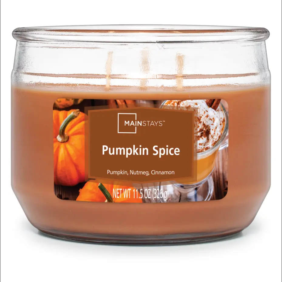 Pumpkin Spice Scented 3-Wick Candle, 11.5 oz, Cozy Autumn Fragrance for Home Pumpkin Spice Scented 3-Wick Candle, 11.5 oz, Cozy Autumn Fragrance for Home